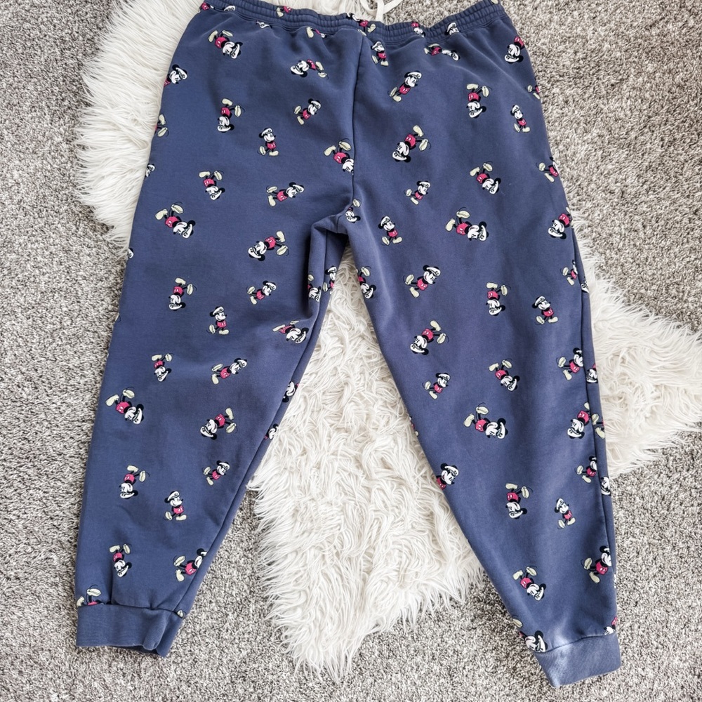 Disney Cruise Line Mickey Sweatpants Mens XL Blue Graphic Lounge Pants